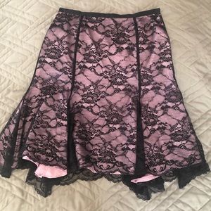 Alfani lace A-line skirt